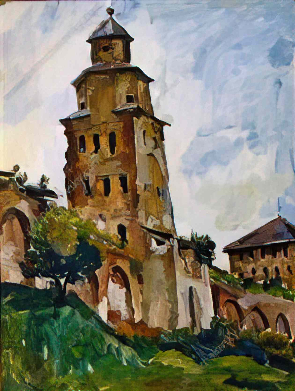 Pyotr Konchalovsky novgorod kukui tower 1928 1 Art A4 Photo Print