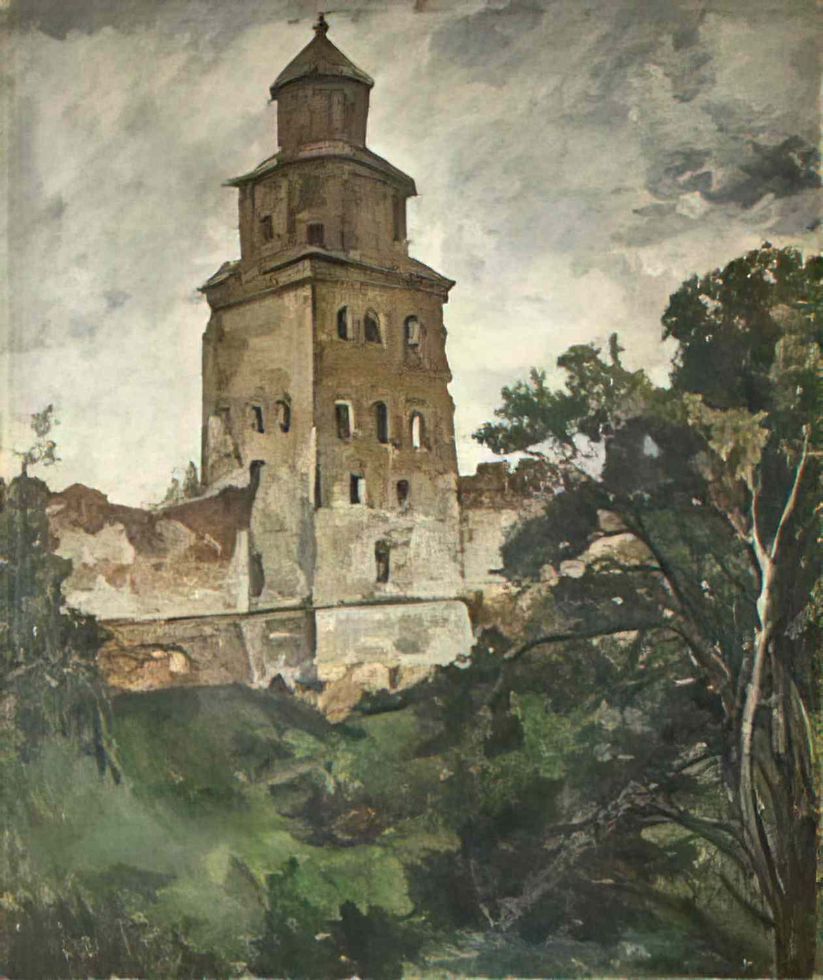 Pyotr Konchalovsky novgorod kukui tower 1928 2 Art A4 Photo Print