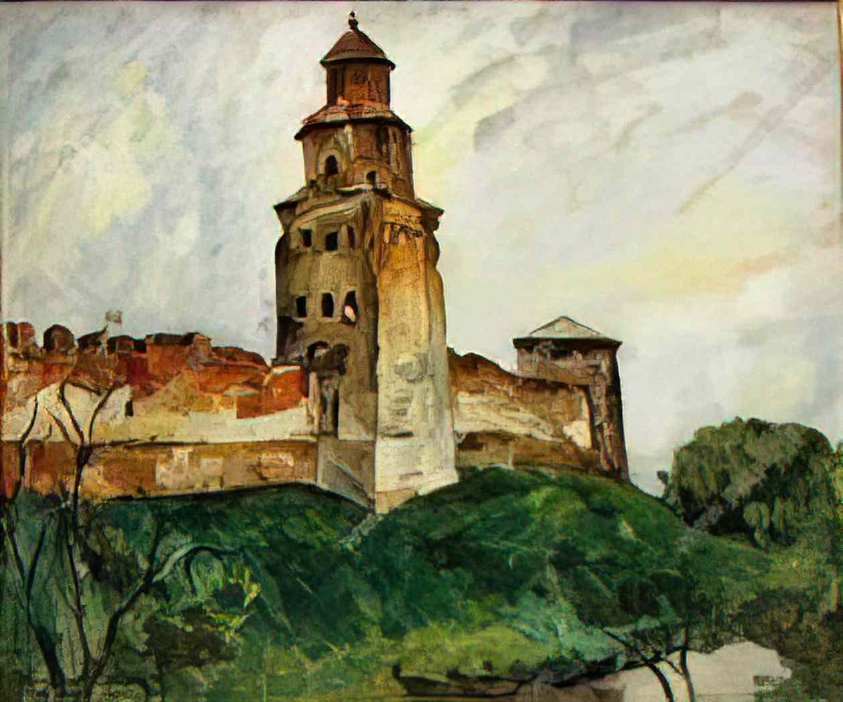 Pyotr Konchalovsky novgorod kukui tower 1928 Art A4 Photo Print