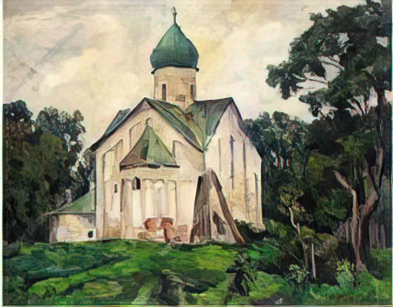 Pyotr Konchalovsky novgorod peter and paul church 1925 Art A4 Photo Print