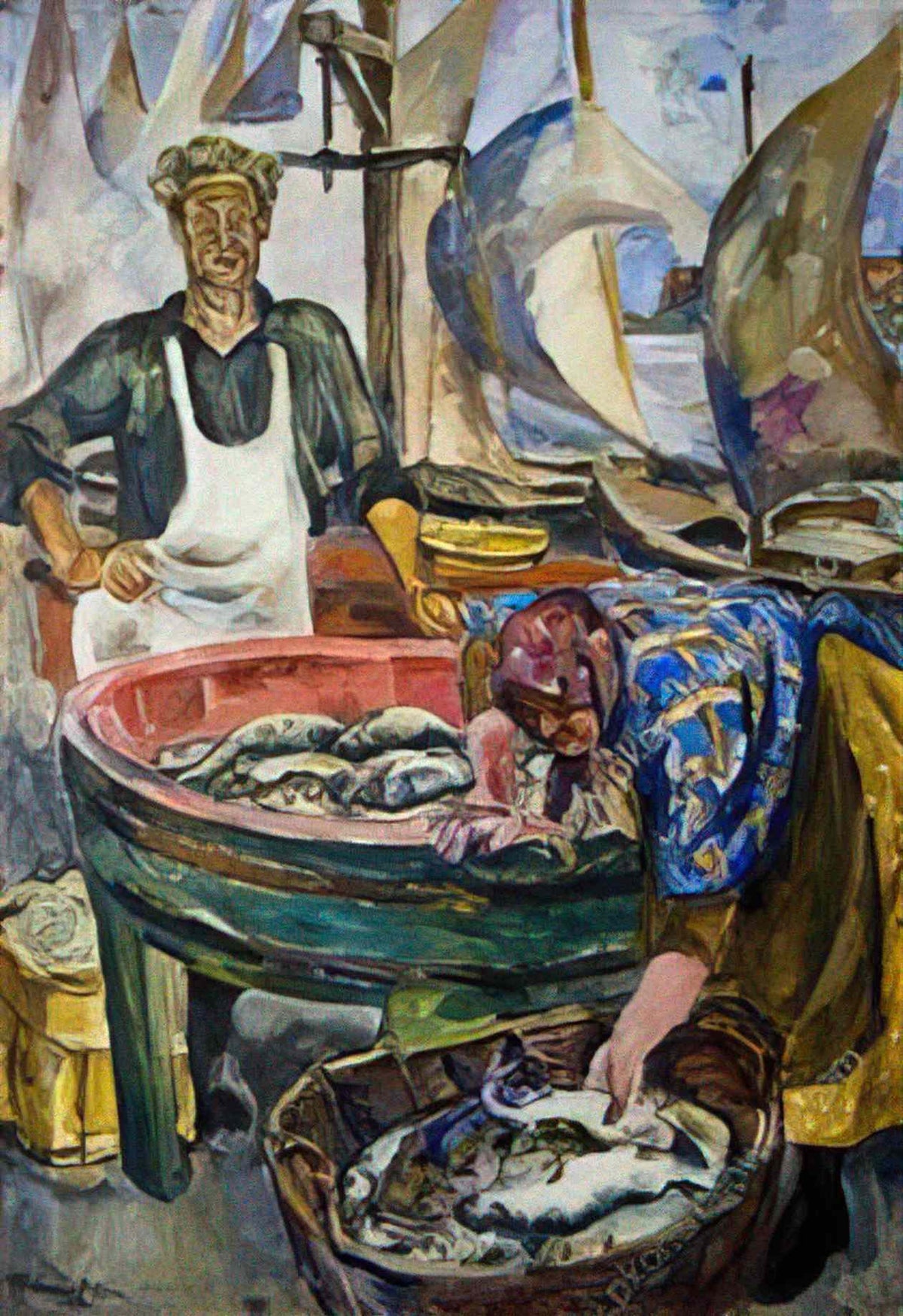 Pyotr Konchalovsky novgorod the fish market 1928 Art A4 Photo Print