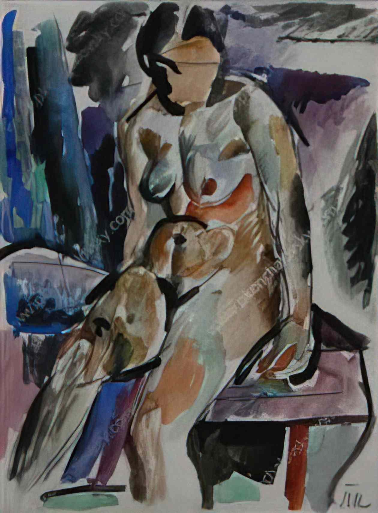Pyotr Konchalovsky nude 1916 Art A4 Photo Print