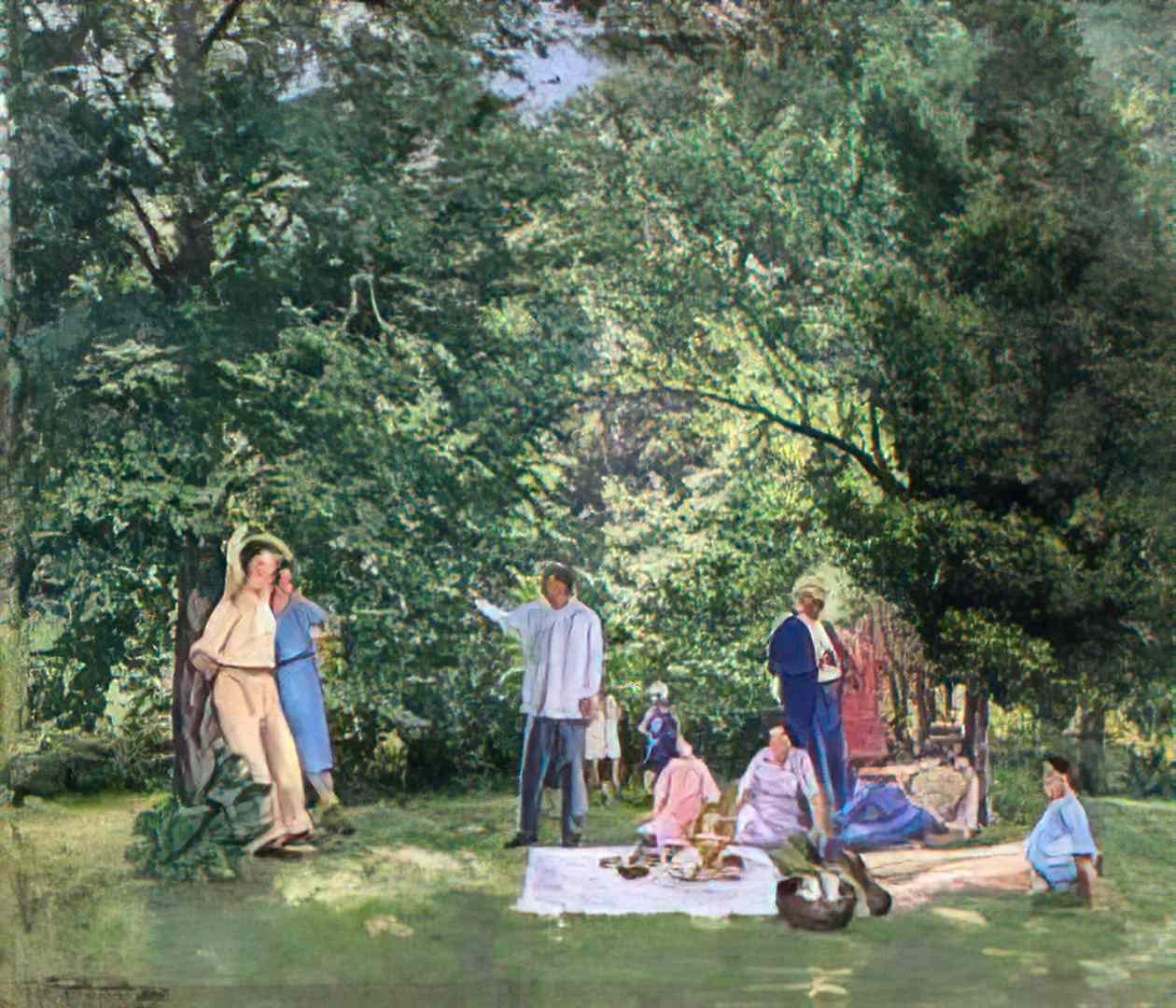 Pyotr Konchalovsky on the lawn 1954 Art A4 Photo Print
