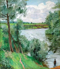 Pyotr Konchalovsky on the river protva fisherman 1953 Art A4 Photo Print