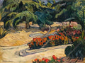 Pyotr Konchalovsky palm trees and geranium 1908 Art A4 Photo Print