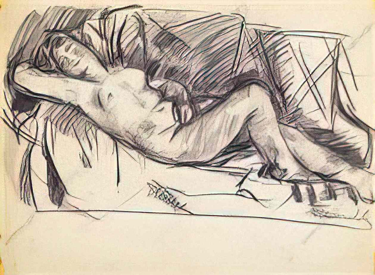 Pyotr Konchalovsky reclining model 1923 Art A4 Photo Print