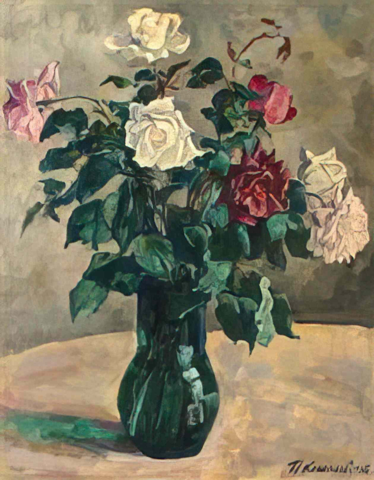 Pyotr Konchalovsky roses in a jug 1936 Art A4 Photo Print