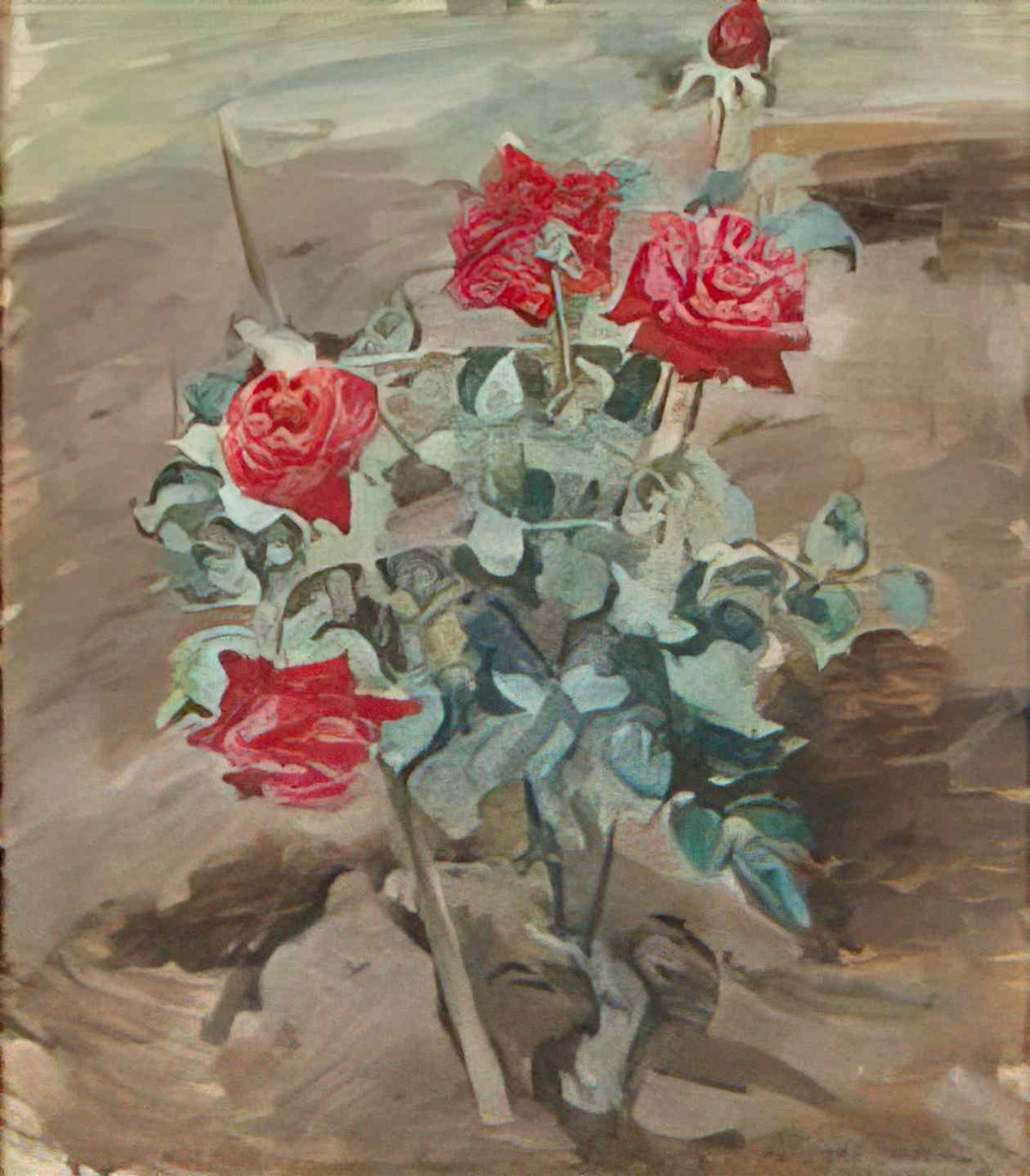 Pyotr Konchalovsky roses in the ground 1935 Art A4 Photo Print