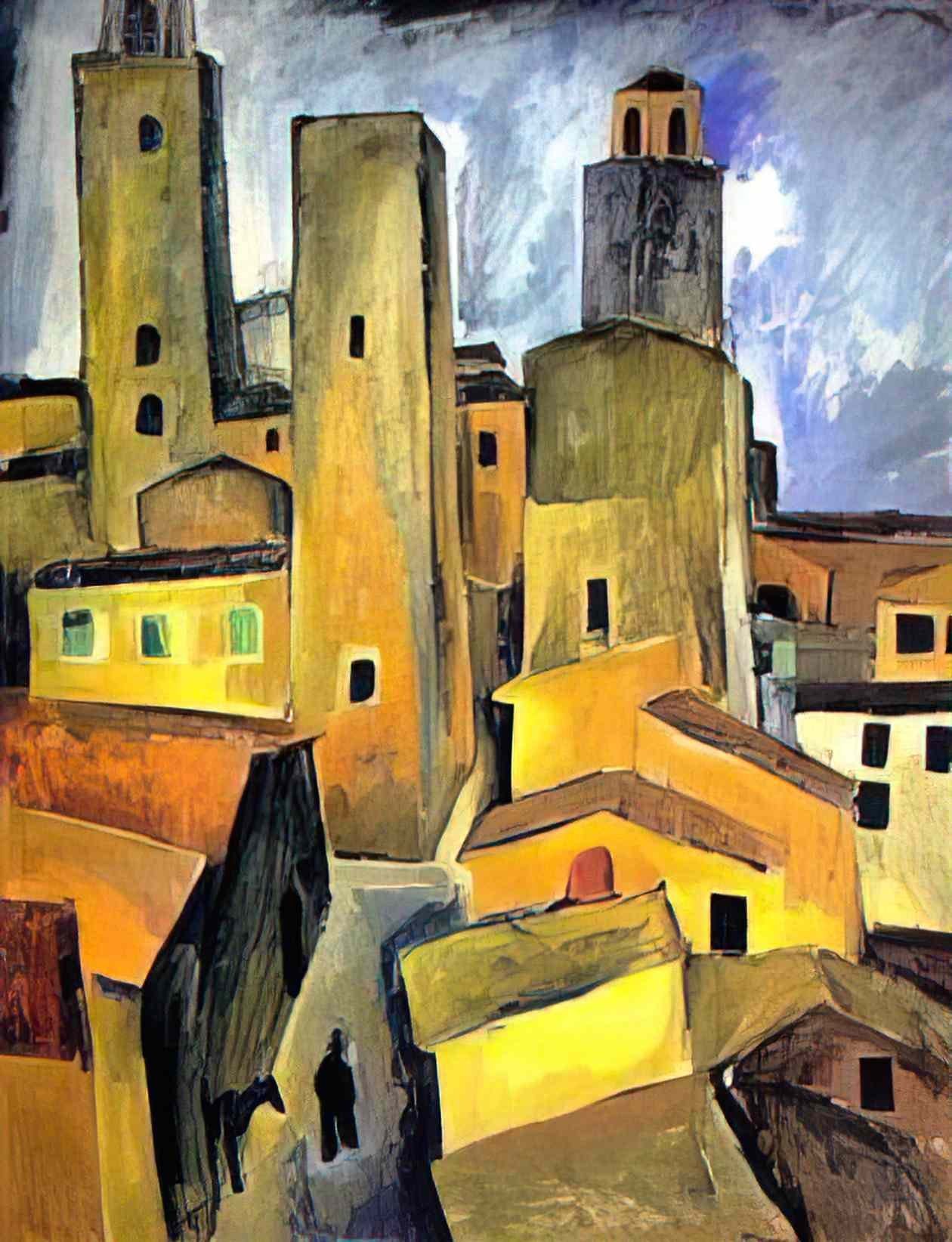 Pyotr Konchalovsky san gimignano 1912 1 Art A4 Photo Print
