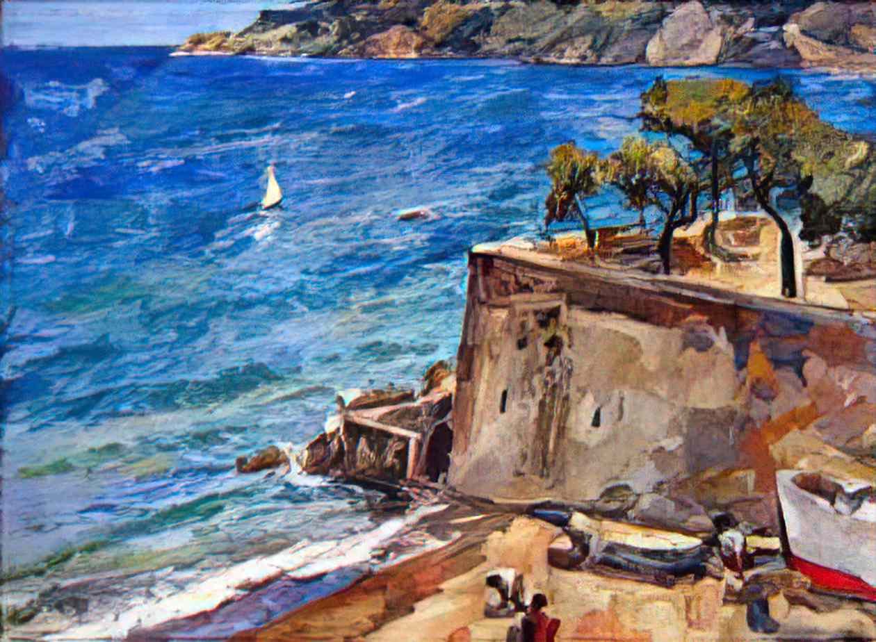 Pyotr Konchalovsky seashore italy 1924 Art A4 Photo Print