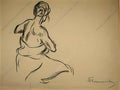 Pyotr Konchalovsky seated model wrapped in drapery 1923 Art A4 Photo Print