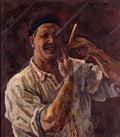 Pyotr Konchalovsky self portrait with a razor 1926 Art A4 Photo Print