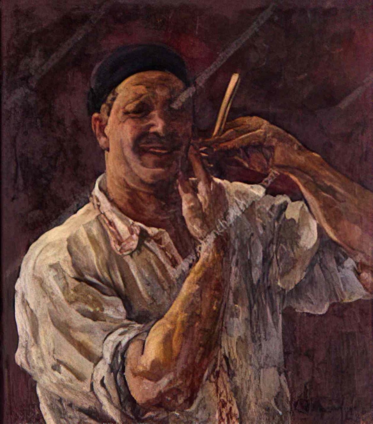 Pyotr Konchalovsky self portrait with a razor 1926 Art A4 Photo Print