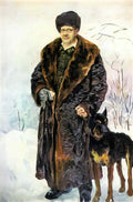 Pyotr Konchalovsky self portrait with dog 1933 Art A4 Photo Print