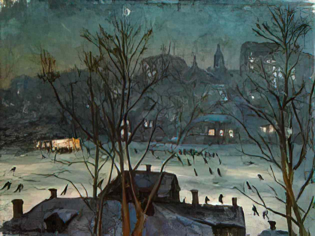 Pyotr Konchalovsky skating rink dynamo 1948 Art A4 Photo Print