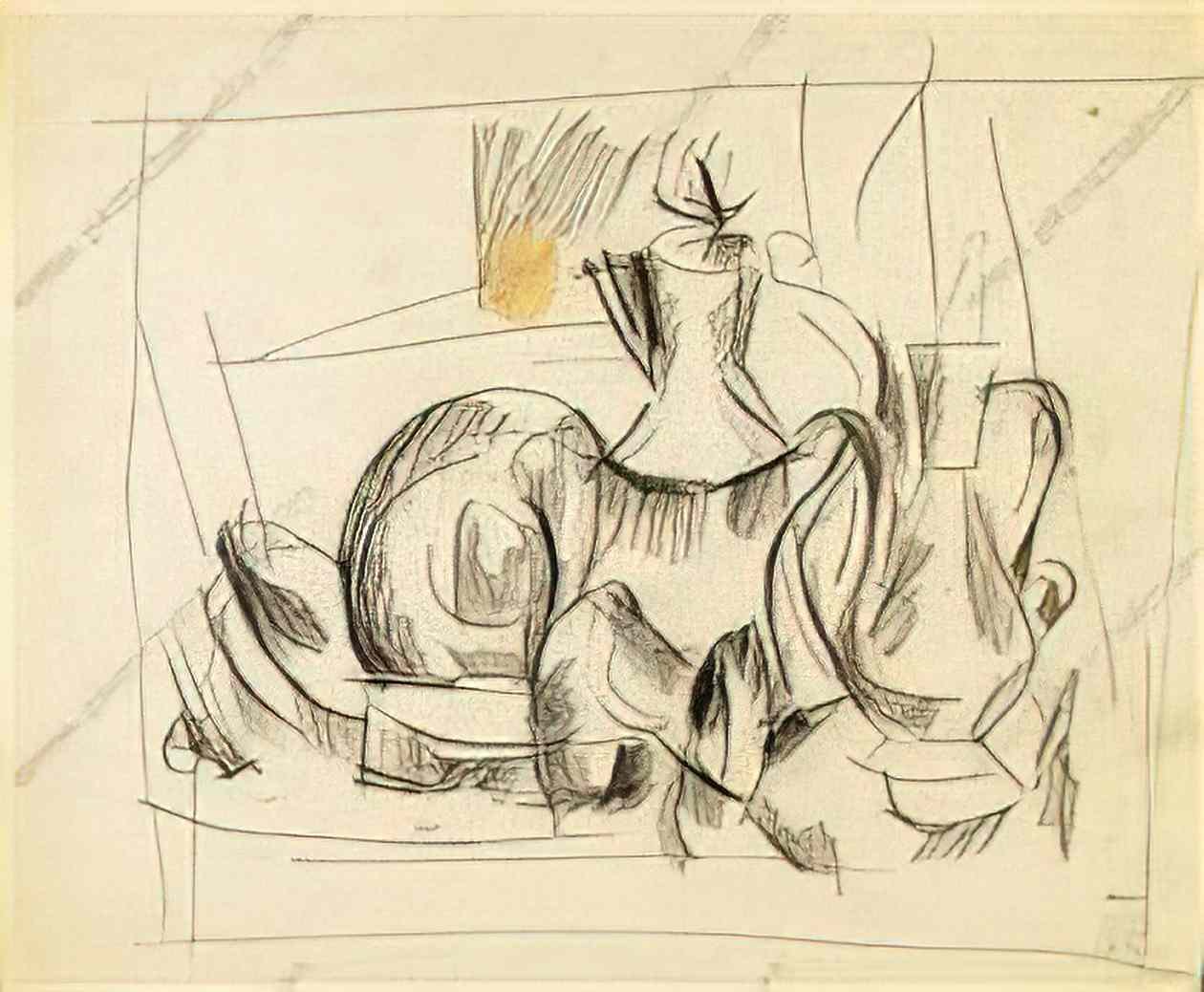 Pyotr Konchalovsky sketch a still life with copper jugs 1917 Art A4 Photo Print
