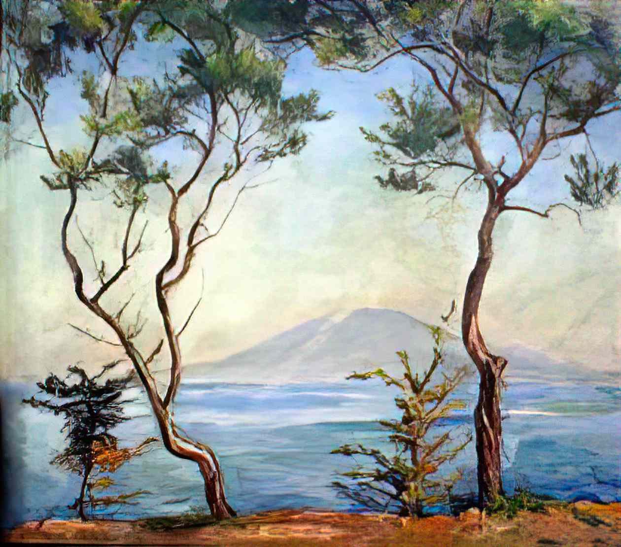Pyotr Konchalovsky sorrento mount vesuvius two olive trees 1924 Art A4 Photo Print