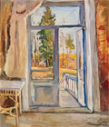 Pyotr Konchalovsky spring open door on the balcony 1948 Art A4 Photo Print