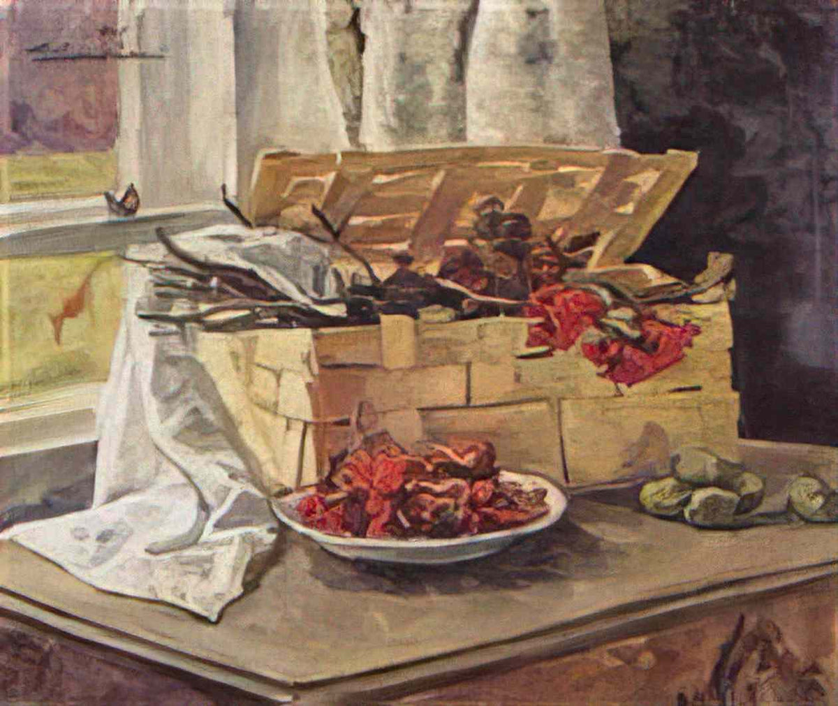 Pyotr Konchalovsky still life basket with ash 1947 Art A4 Photo Print