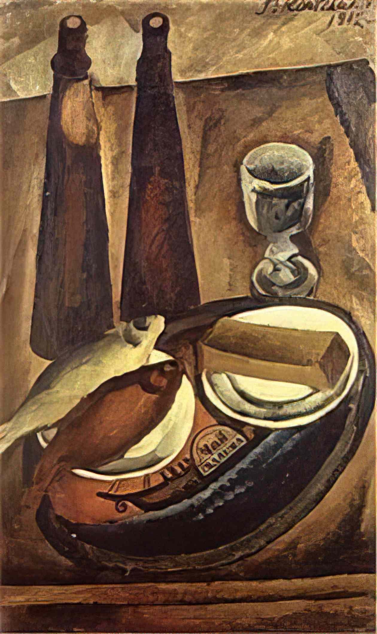 Pyotr Konchalovsky still life beer and roach 1912 1 Art A4 Photo Print