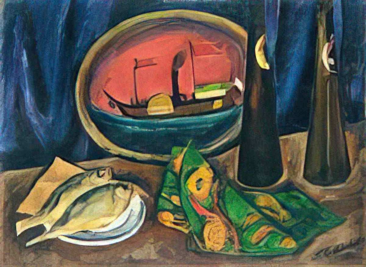 Pyotr Konchalovsky still life beer and roach 1912 Art A4 Photo Print
