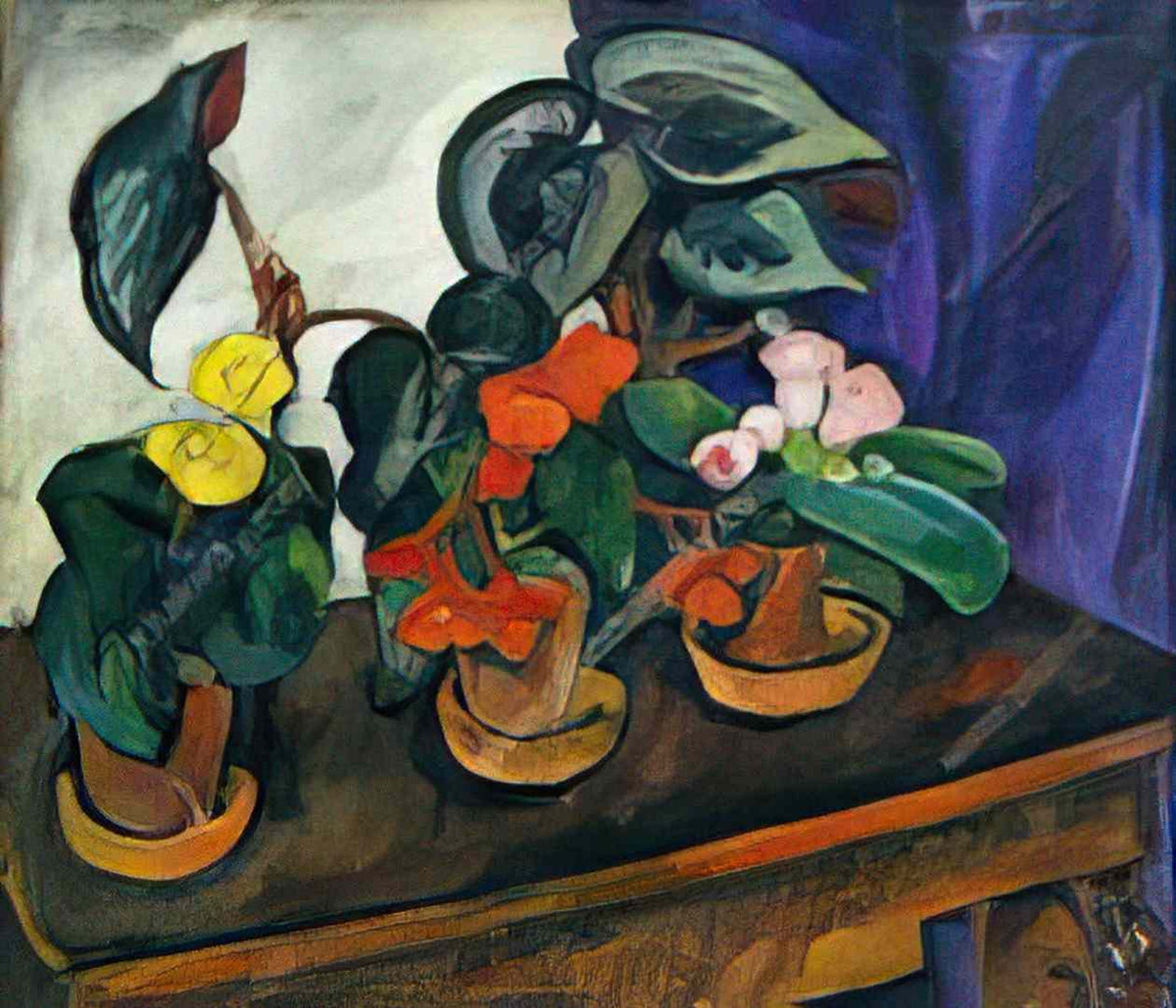 Pyotr Konchalovsky still life begonias 1911 Art A4 Photo Print