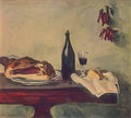 Pyotr Konchalovsky still life bread ham and wine 1948 Art A4 Photo Print