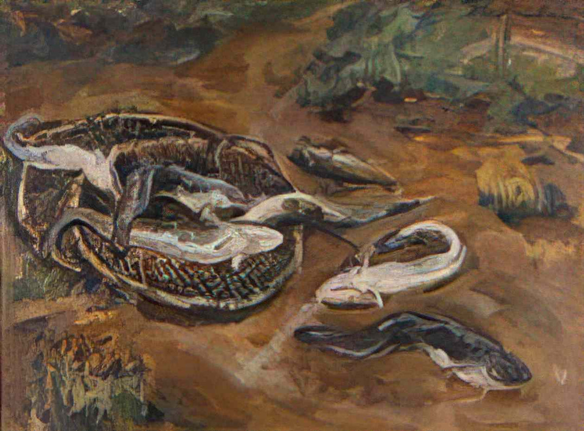 Pyotr Konchalovsky still life burbot in the ground 1928 Art A4 Photo Print