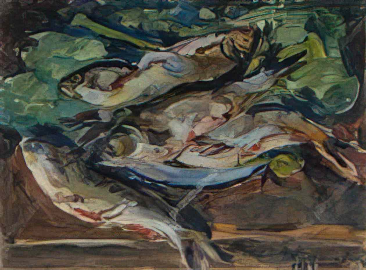 Pyotr Konchalovsky still life cleaned fish 1928 Art A4 Photo Print