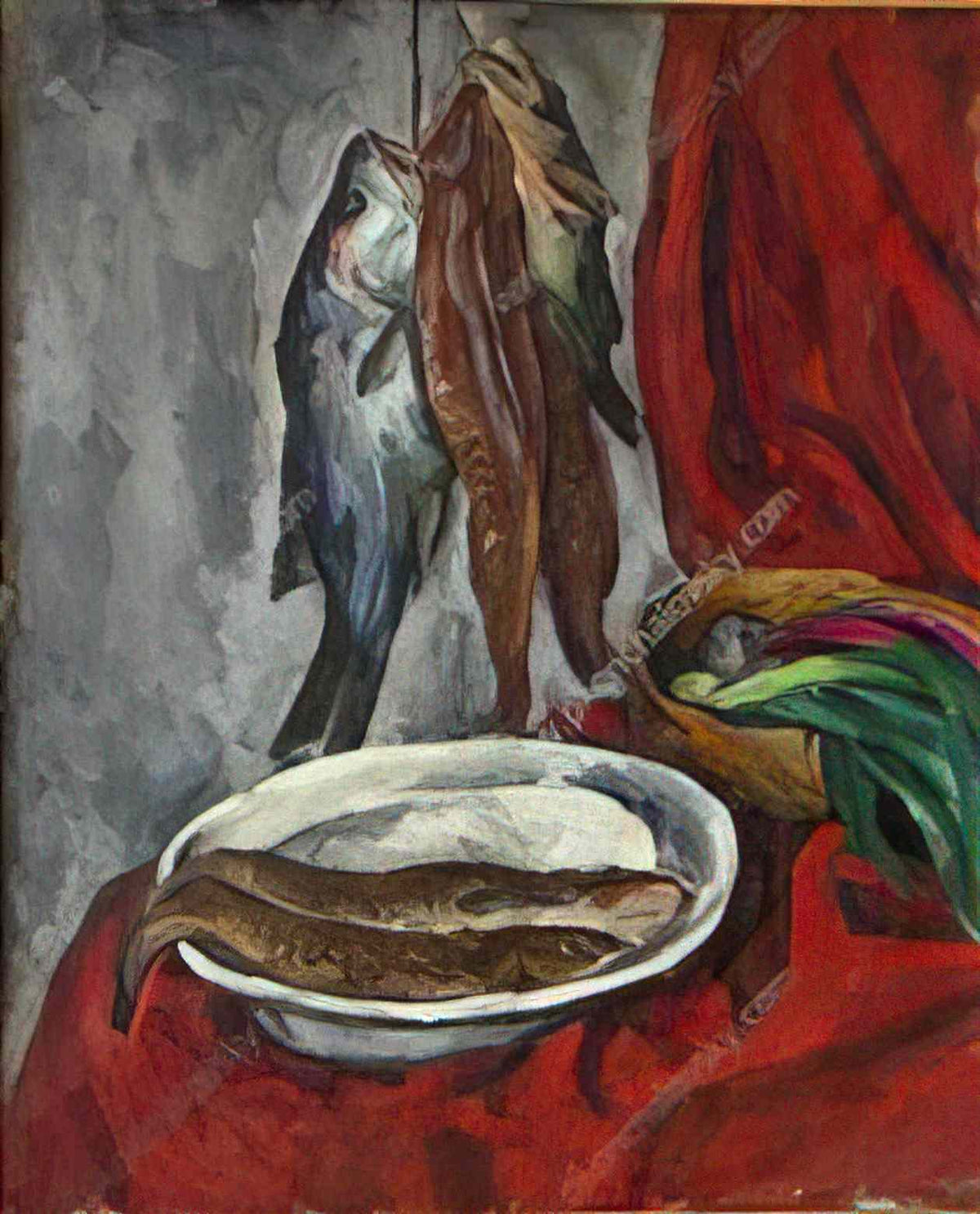 Pyotr Konchalovsky still life fish 1917 Art A4 Photo Print