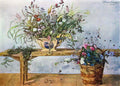 Pyotr Konchalovsky still life flowers on the bench 1954 Art A4 Photo Print