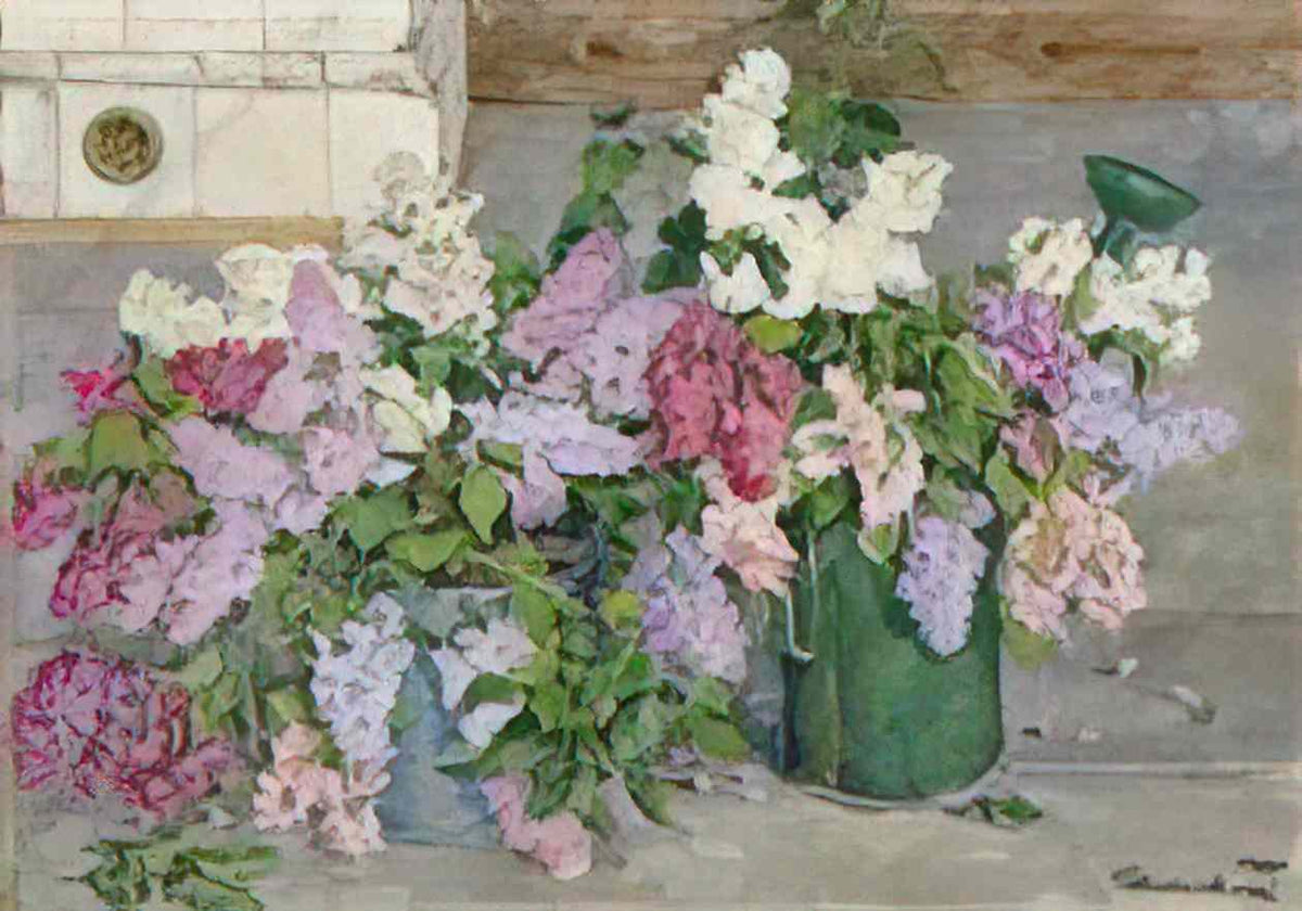 Pyotr Konchalovsky still life lilac a bucket and a watering can 1955 Art A4 Photo Print