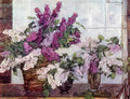 Pyotr Konchalovsky still life lilac crystal vase and a basket 1954 Art A4 Photo Print