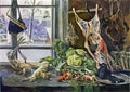 Pyotr Konchalovsky still life meat poultry and brussels sprouts agains Art A4 Photo Print