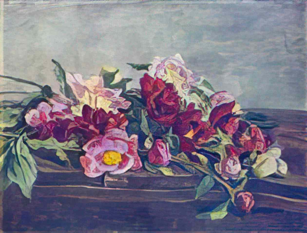 Pyotr Konchalovsky still life peonies on the table 1933 Art A4 Photo Print