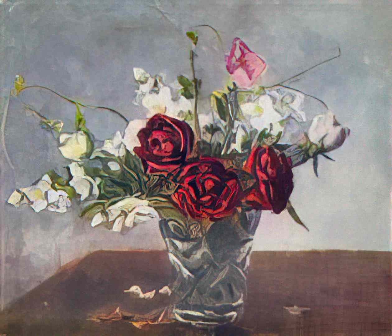 Pyotr Konchalovsky still life red roses 1952 Art A4 Photo Print