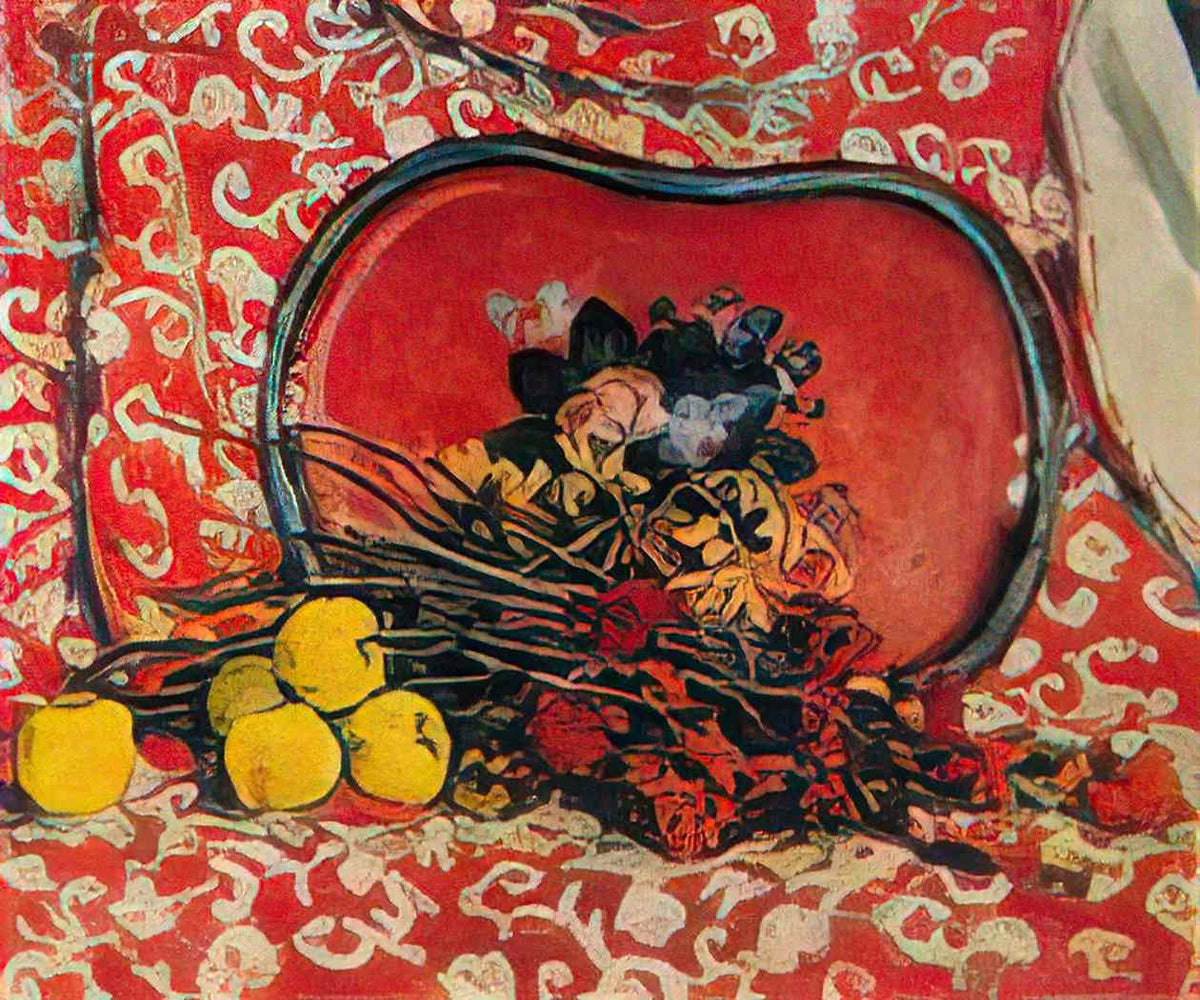 Pyotr Konchalovsky still life red tray and ash 1947 Art A4 Photo Print