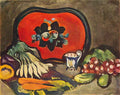 Pyotr Konchalovsky still life tray and vegetables 1910 Art A4 Photo Print