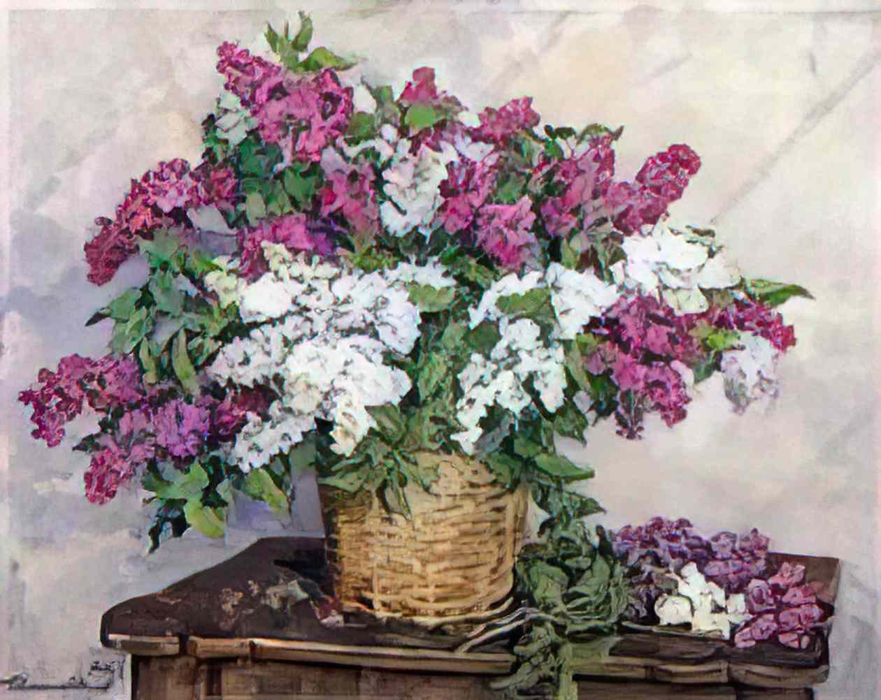 Pyotr Konchalovsky still life white and red lilac 1951 Art A4 Photo Print