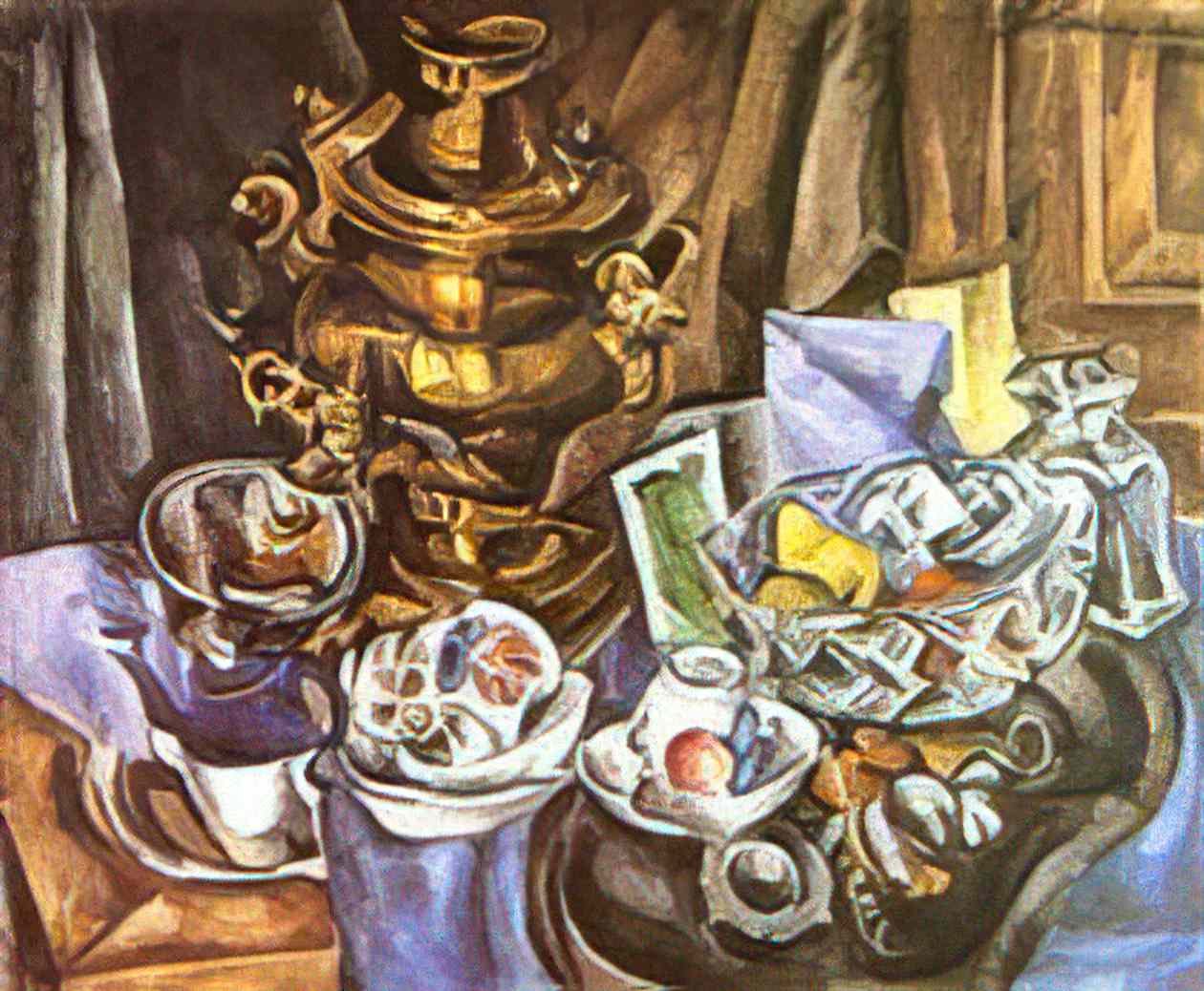Pyotr Konchalovsky still life with a samovar 1916 Art A4 Photo Print