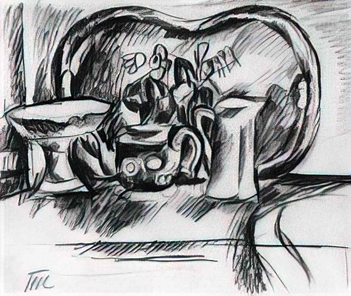 Pyotr Konchalovsky still life with a tray 1919 Art A4 Photo Print