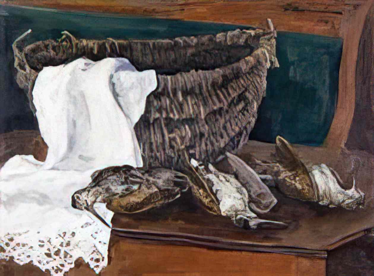 Pyotr Konchalovsky still life with basket and woodcock 1946 Art A4 Photo Print
