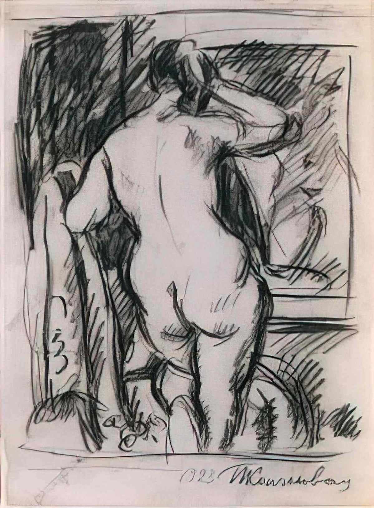 Pyotr Konchalovsky the model behind his back drawing for the painting Art A4 Photo Print