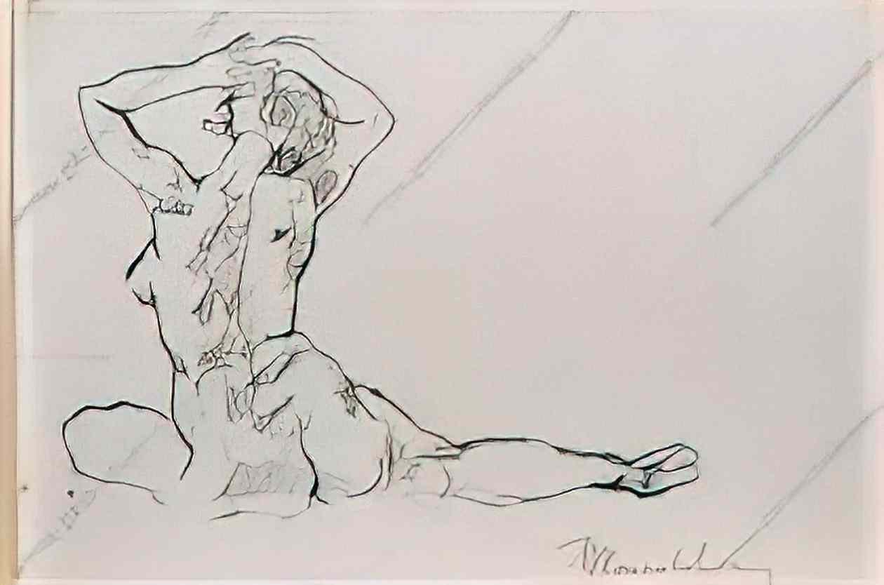 Pyotr Konchalovsky the model sitting back 1935 Art A4 Photo Print