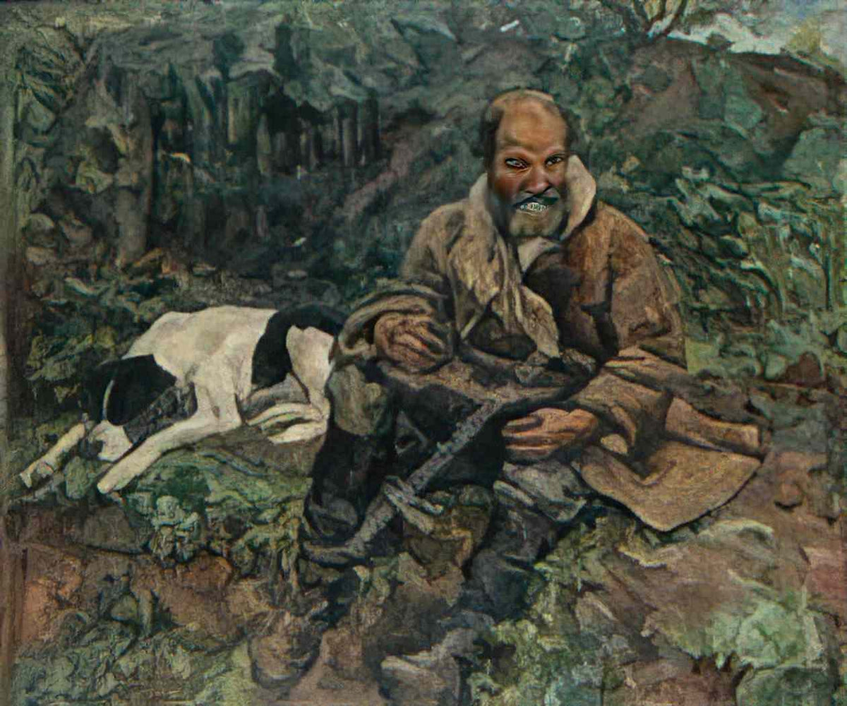 Pyotr Konchalovsky the night watchman with a dog ivan payala 1923 Art A4 Photo Print