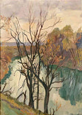 Pyotr Konchalovsky the river leafless trees 1938 A4 Photo Print