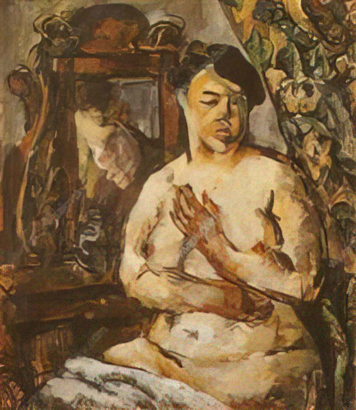 Pyotr Konchalovsky the woman in front of a mirror 1921 Art A4 Photo Print