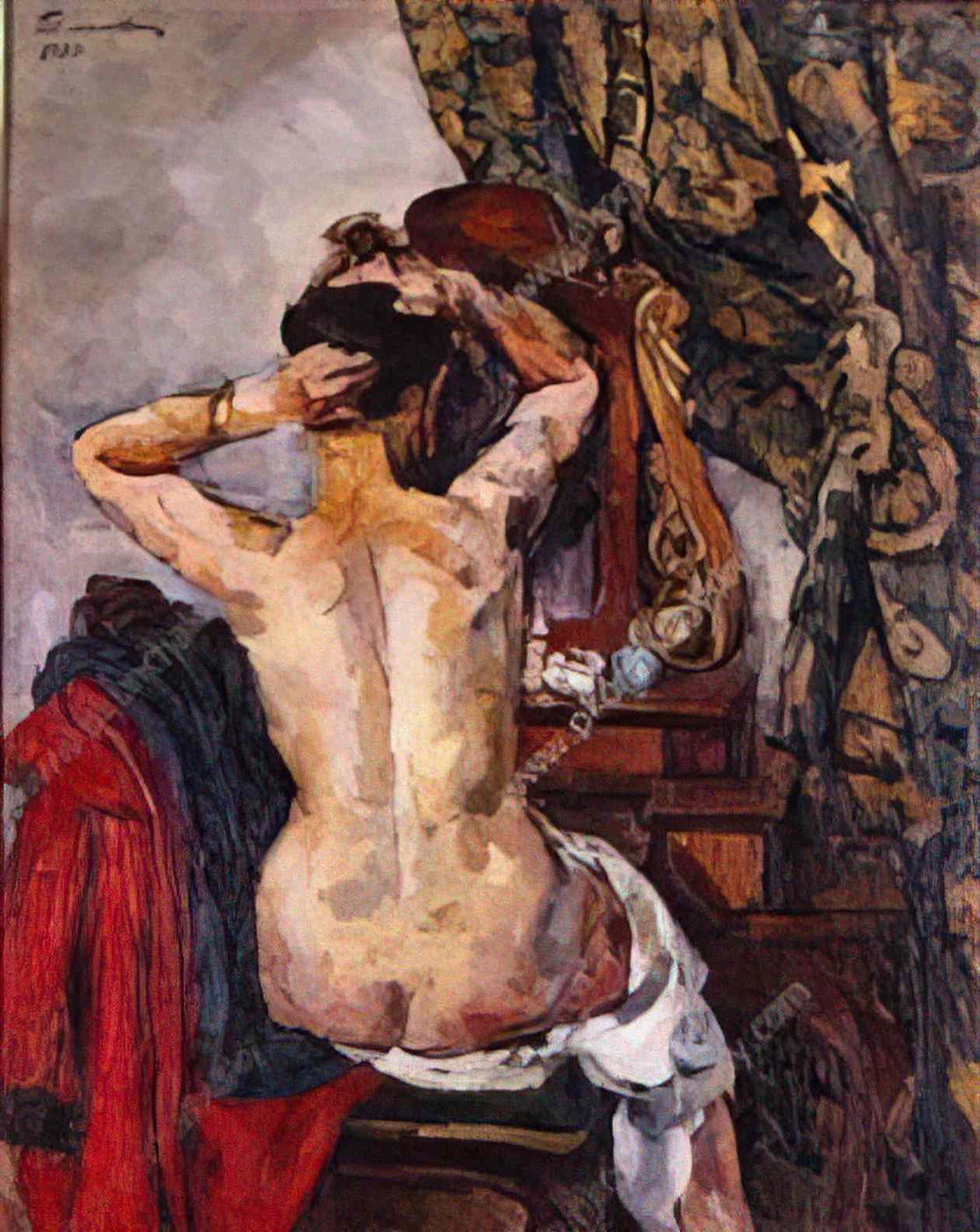 Pyotr Konchalovsky the woman in front of a mirror 1923 Art A4 Photo Print