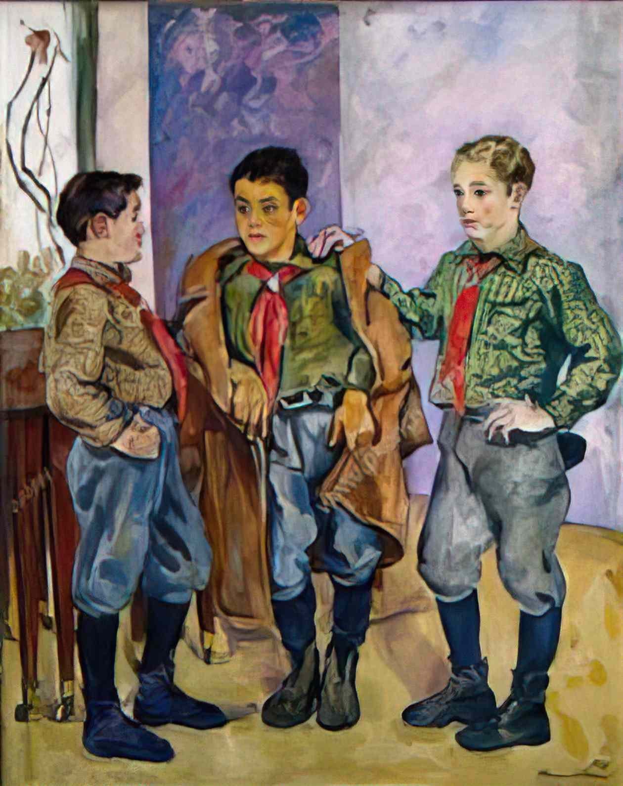 Pyotr Konchalovsky three spanish boys 1938 Art A4 Photo Print