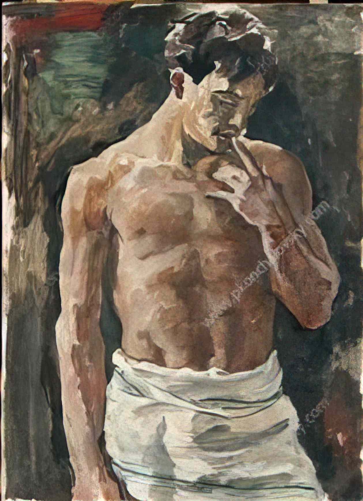 Pyotr Konchalovsky torso of young men 1936 Art A4 Photo Print